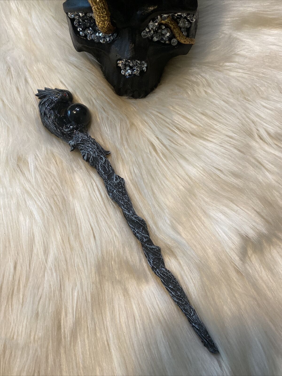 Black Orb Snake Wand