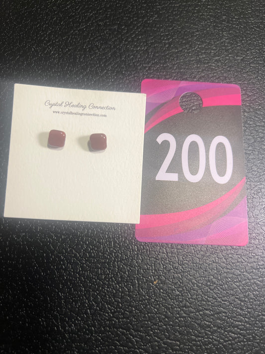 #200 Carnelian Stone Studs