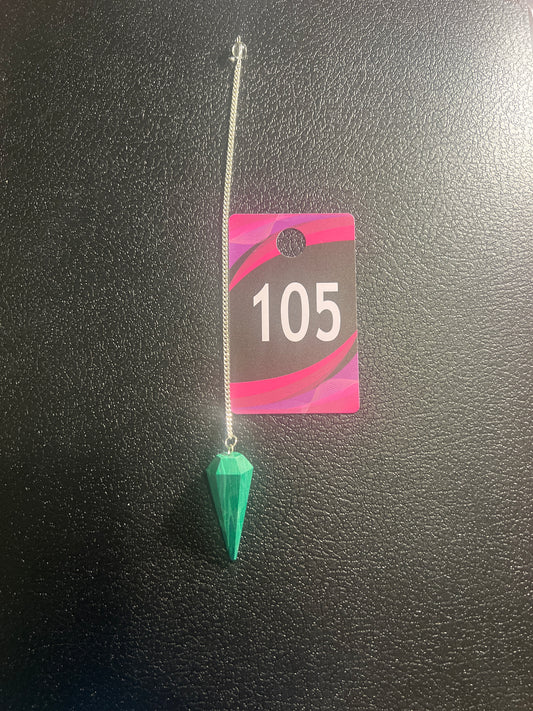 #105  6-sided Malachite pendulum