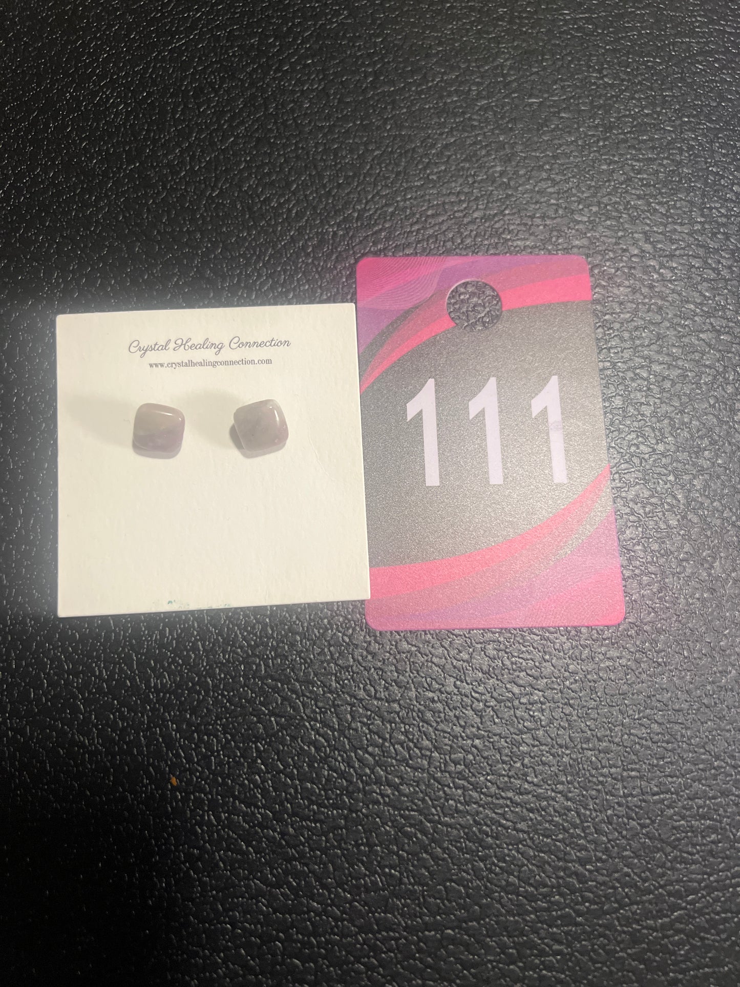 #111 Pink Tourmaline Stone Studs