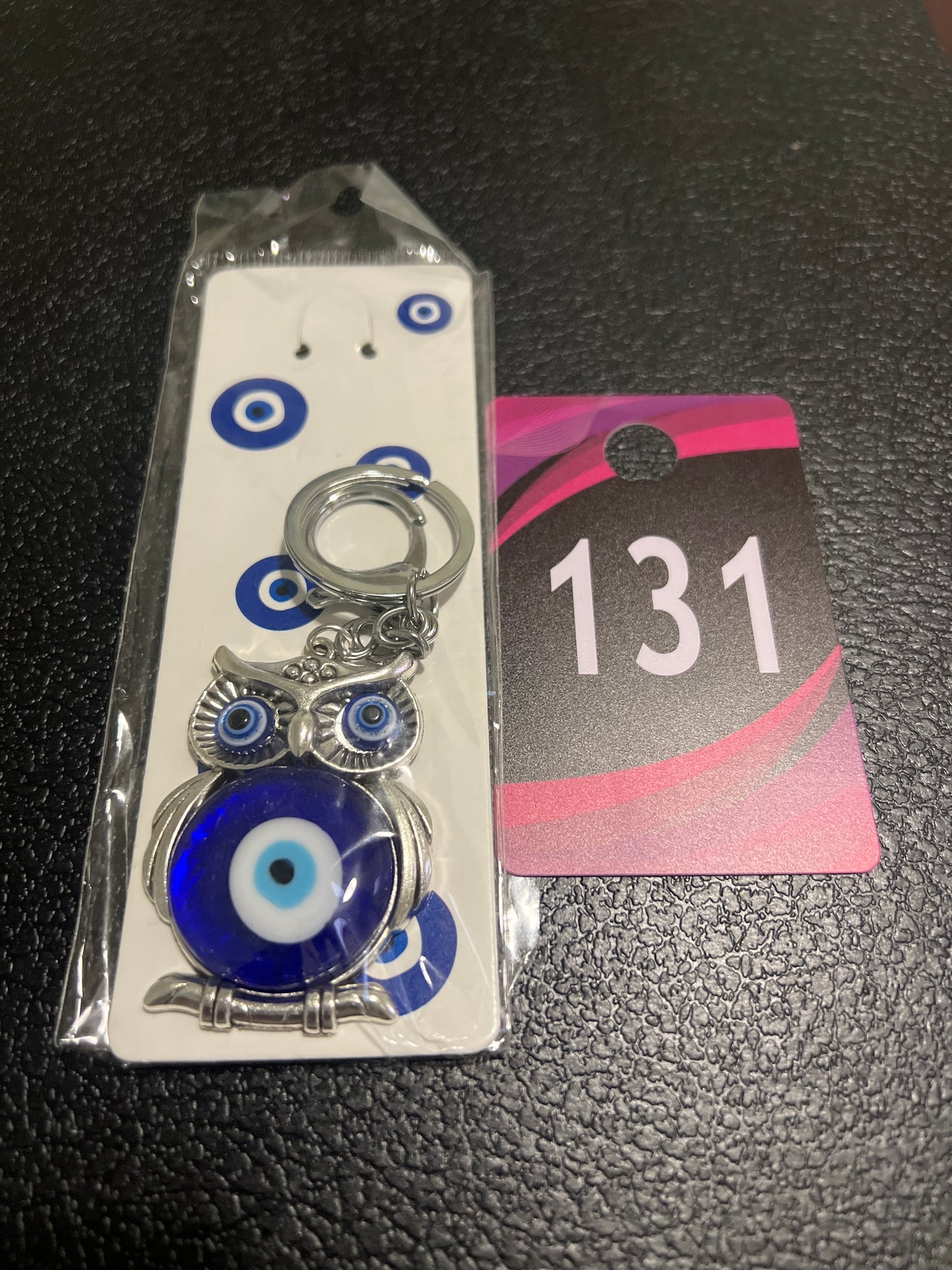 #131 Owl Evil Eye Keychain