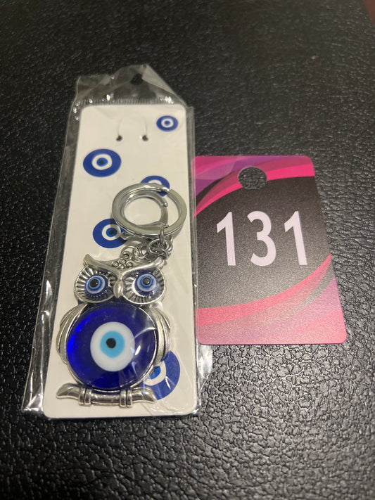 #131 Owl Evil Eye Keychain