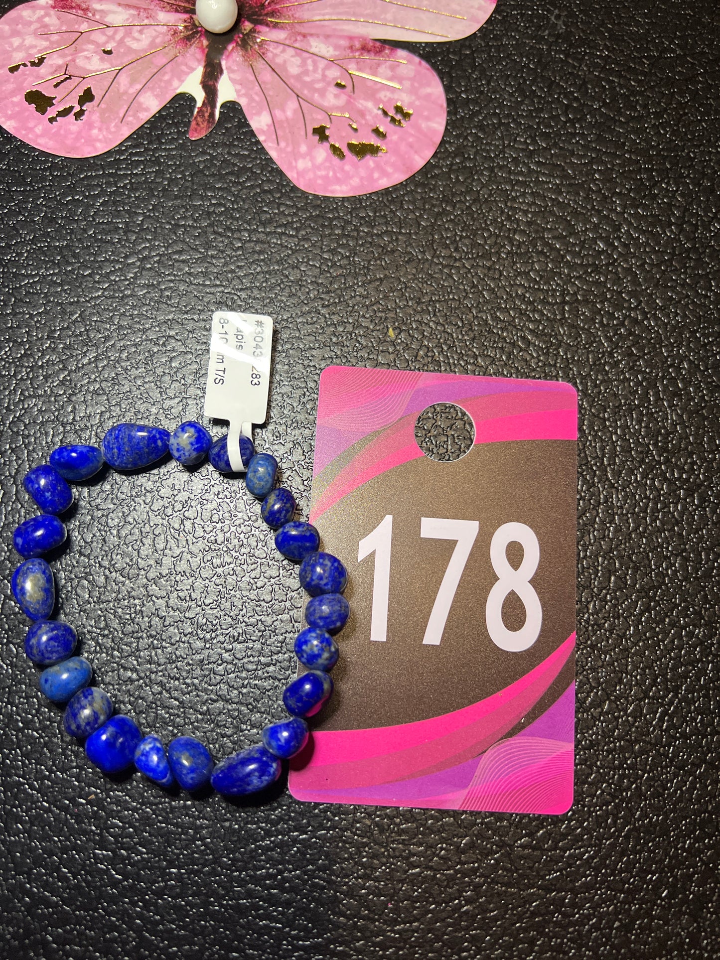 #178 Lapis Nugget Beaded Bracelet