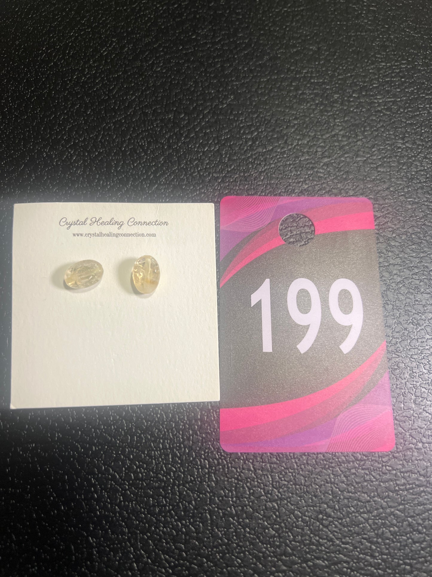 #199 Citrine Stone Studs